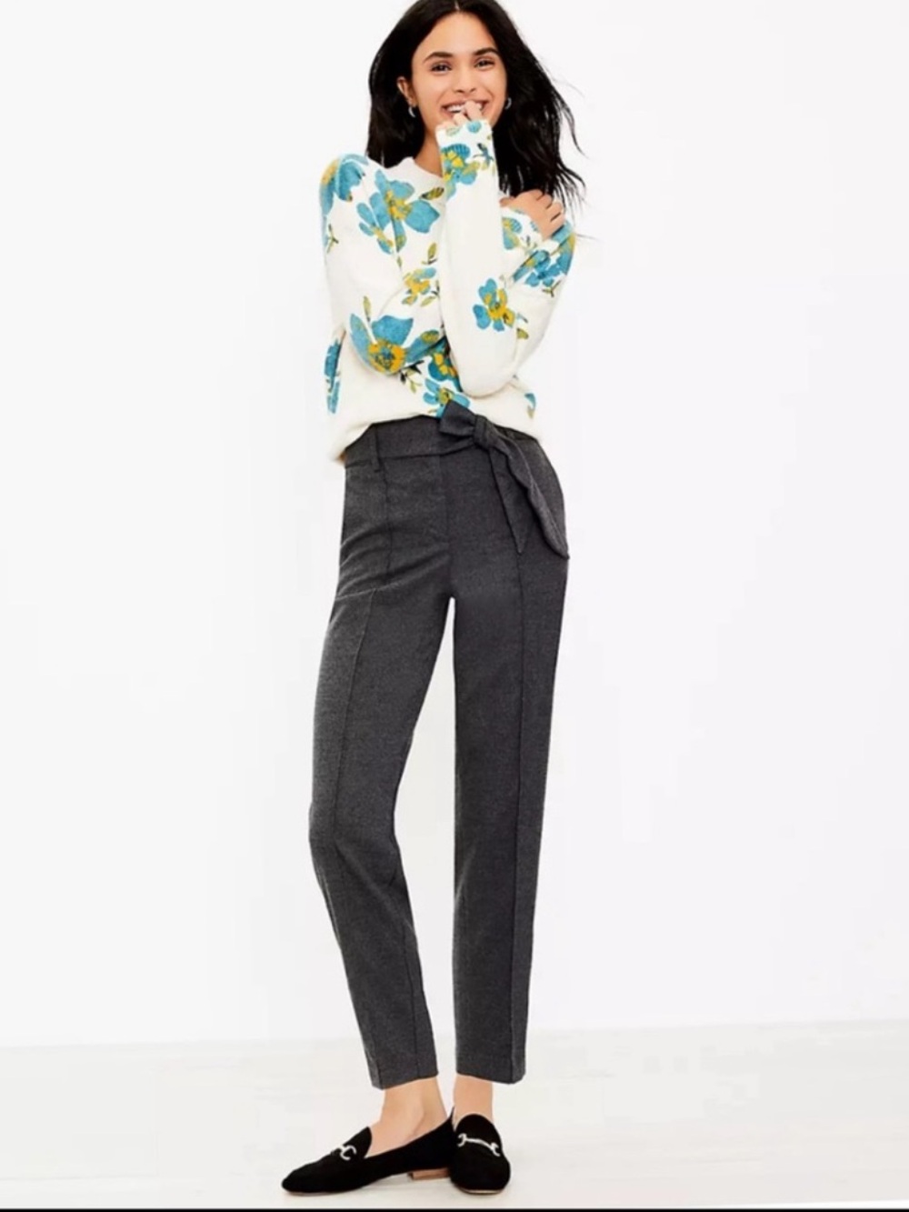 NWOT Ann Taylor Loft Petite Tie Waist Slim Pants